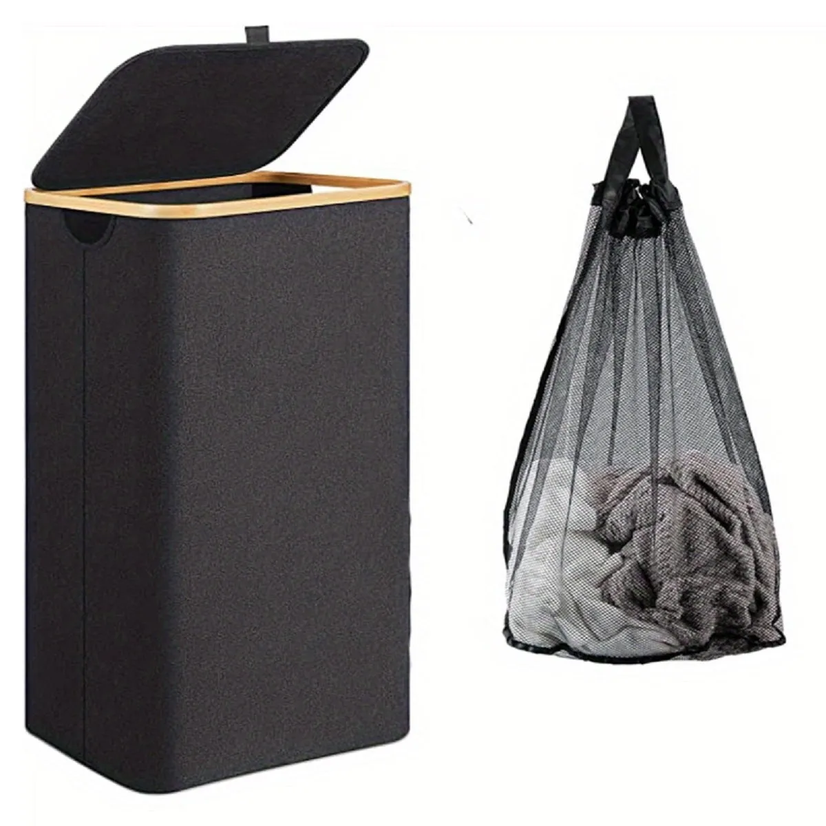 110L Large Laundry Hamper with Lid