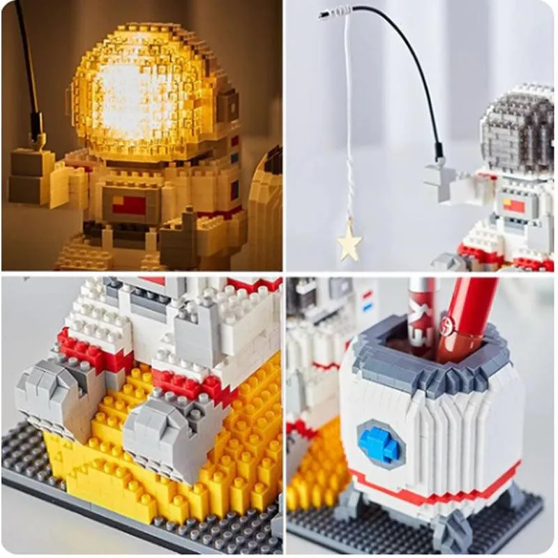 1588 Pcs Starfish Astronaut LED-Light With Pen Holder N06903