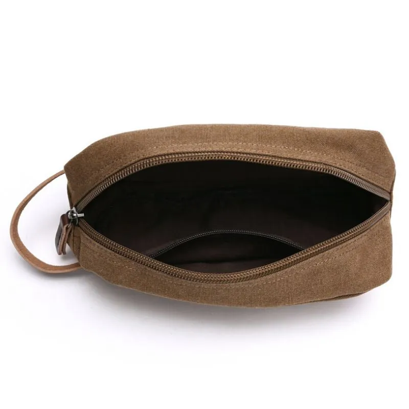 2019 Canvas Bag Toiletry Organizer Shaving Dopp Kit Travel Cosmetic Makeup Men Handbag Casual Zipper Wash Cases Women