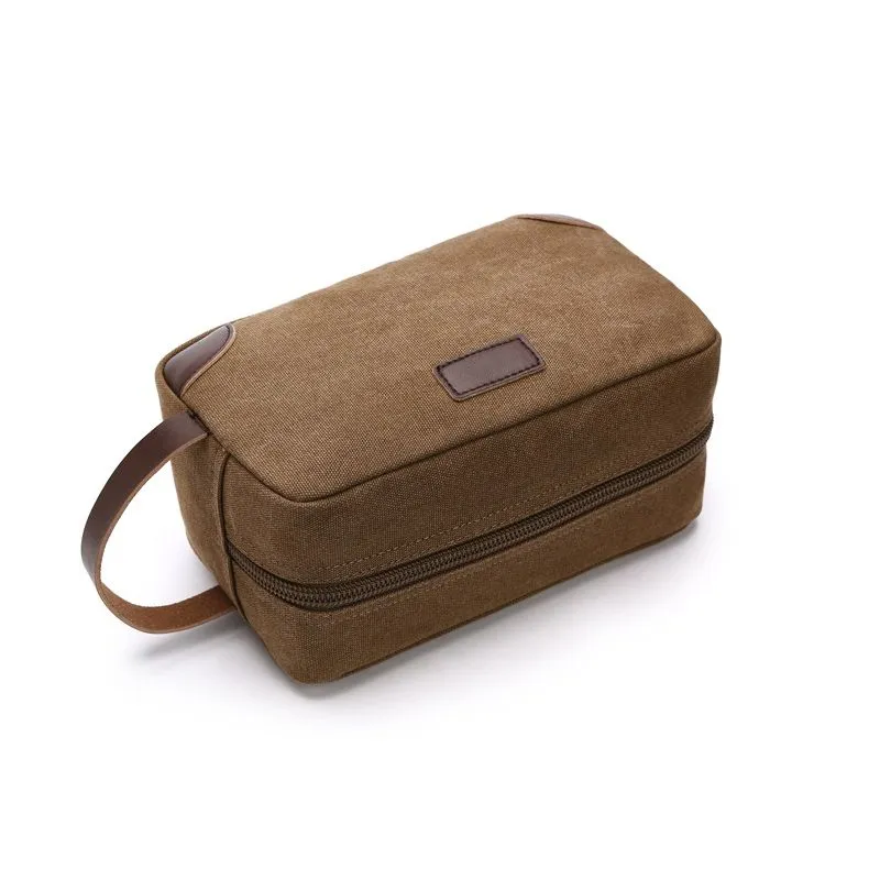 2019 Canvas Bag Toiletry Organizer Shaving Dopp Kit Travel Cosmetic Makeup Men Handbag Casual Zipper Wash Cases Women