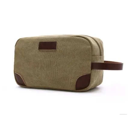 2019 Canvas Bag Toiletry Organizer Shaving Dopp Kit Travel Cosmetic Makeup Men Handbag Casual Zipper Wash Cases Women