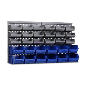 30 Bin Wall Mounted Rack Storage Organiser