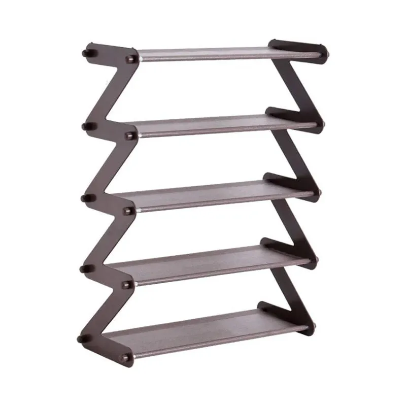 60Cm X 45Cm 5-Tier Multi-Functional Z-Shaped Shoes Rack Shelf