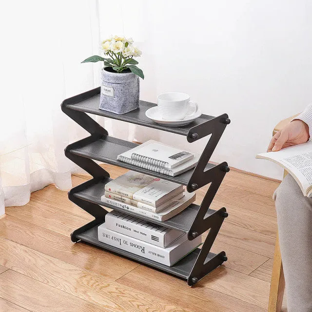 60Cm X 45Cm 5-Tier Multi-Functional Z-Shaped Shoes Rack Shelf