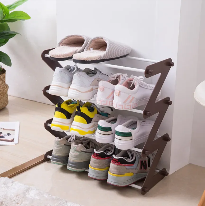 60Cm X 45Cm 5-Tier Multi-Functional Z-Shaped Shoes Rack Shelf