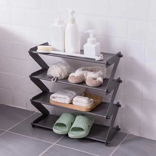 60Cm X 45Cm 5-Tier Multi-Functional Z-Shaped Shoes Rack Shelf