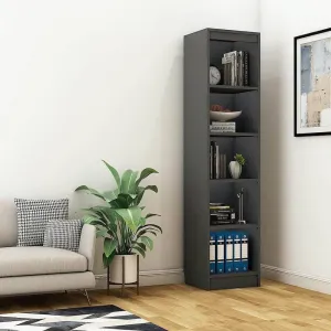 Alpha Bookshelf, 5 racks, 67" high, Slate Grey