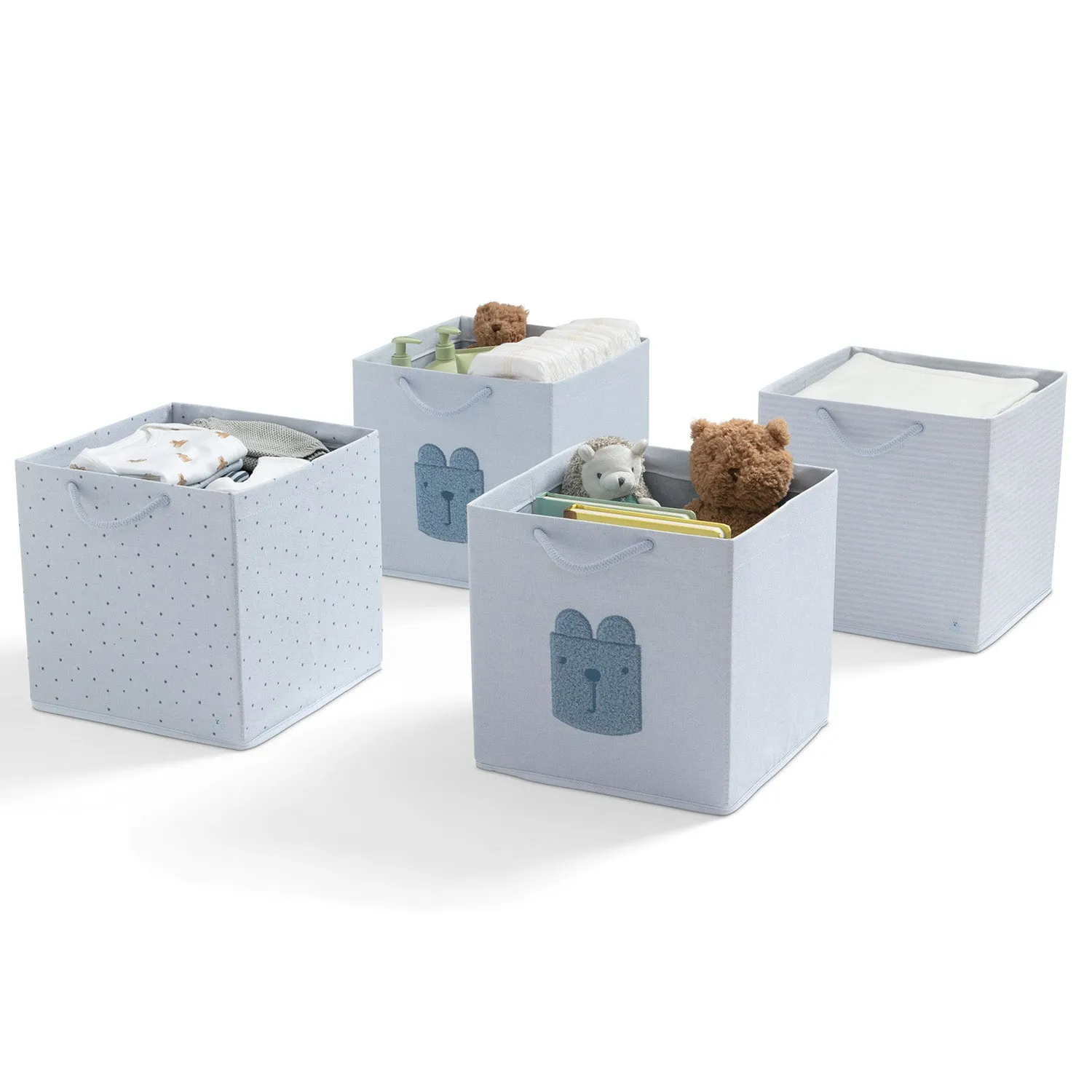 babyGap 4-Pack Brannan Bear Fabric Storage Bins with Handles