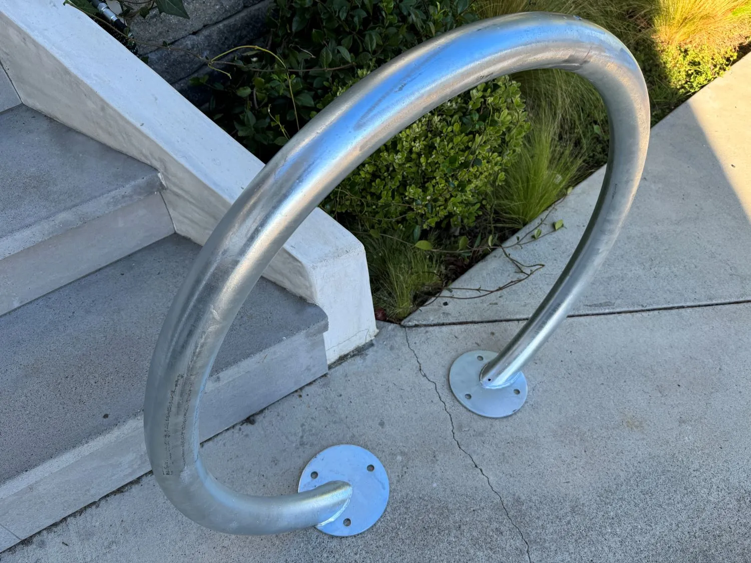 Commercial Circle Bike Racks - Surface Mount - Galvanized Steel - 2 Bike Capacity