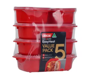 Décor Microsafe™ Microwavable Container Set of 5