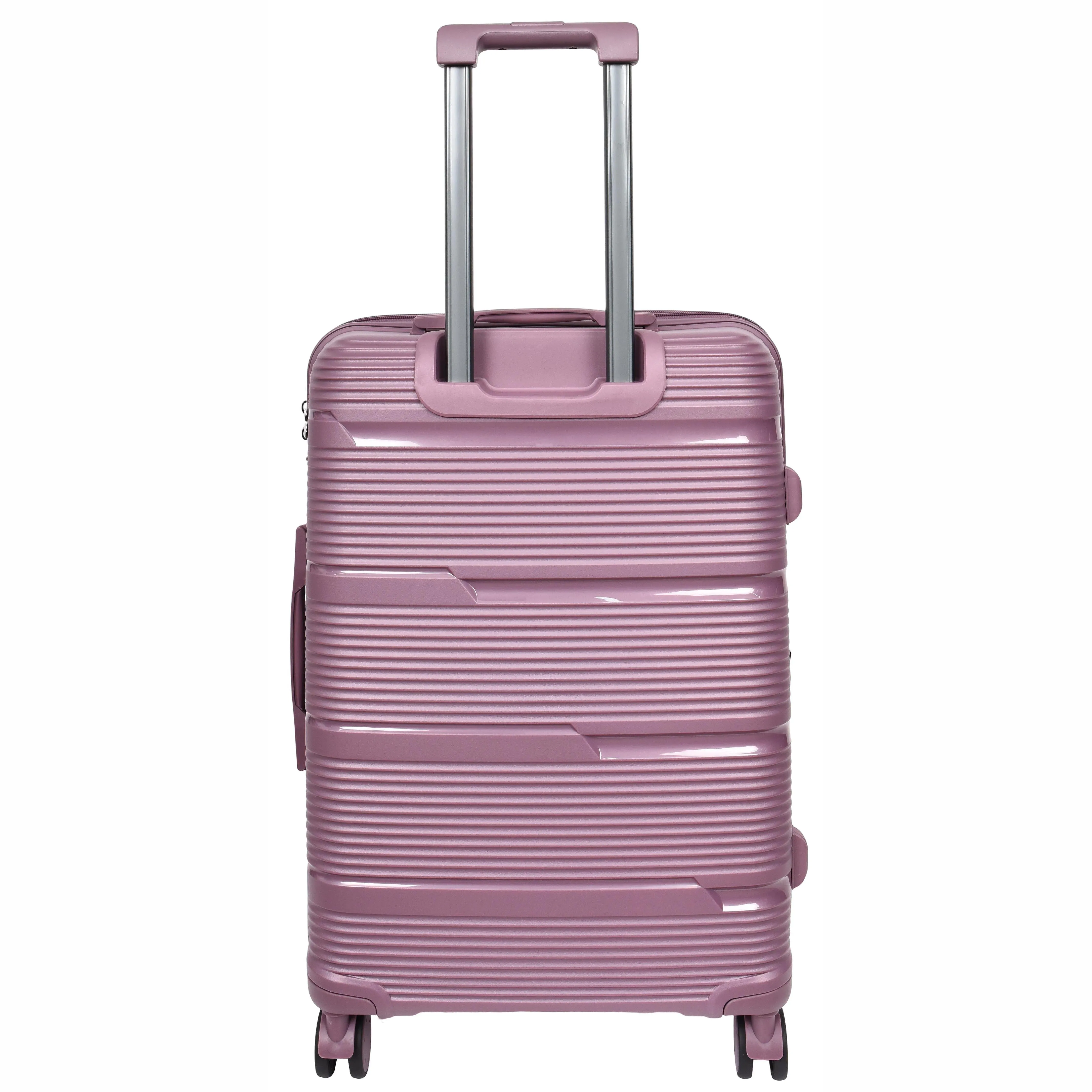 Expandable Hard Shell Luggage PP 8 Wheels Suitcases TSA Lock Travel Bags Titan Purple