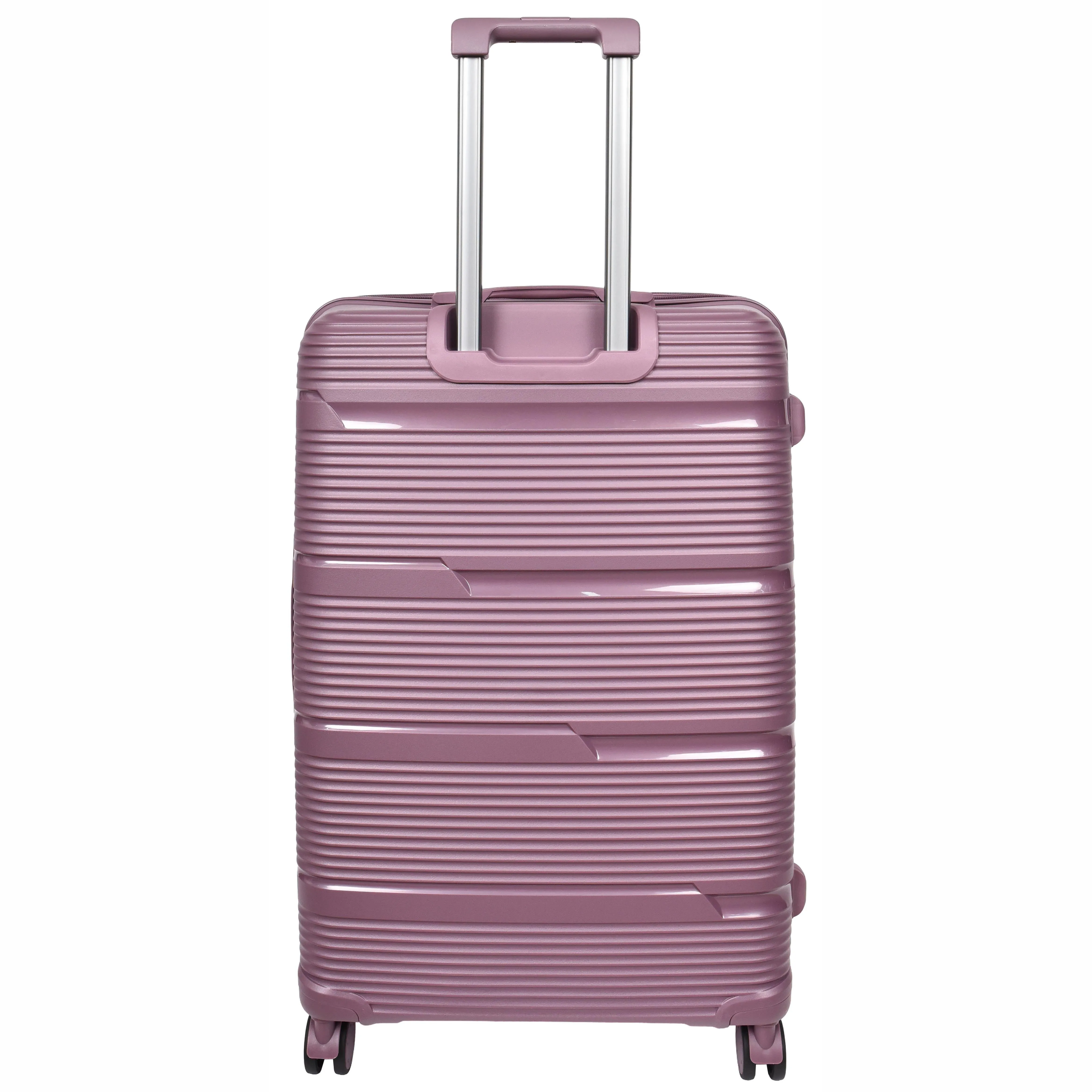 Expandable Hard Shell Luggage PP 8 Wheels Suitcases TSA Lock Travel Bags Titan Purple