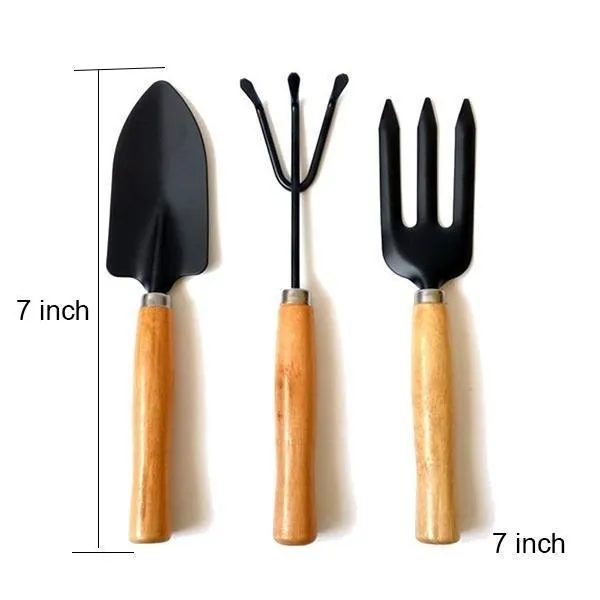 Gardening Tools kit Hand Cultivator, Small Trowel, Garden Fork (Set of 3)