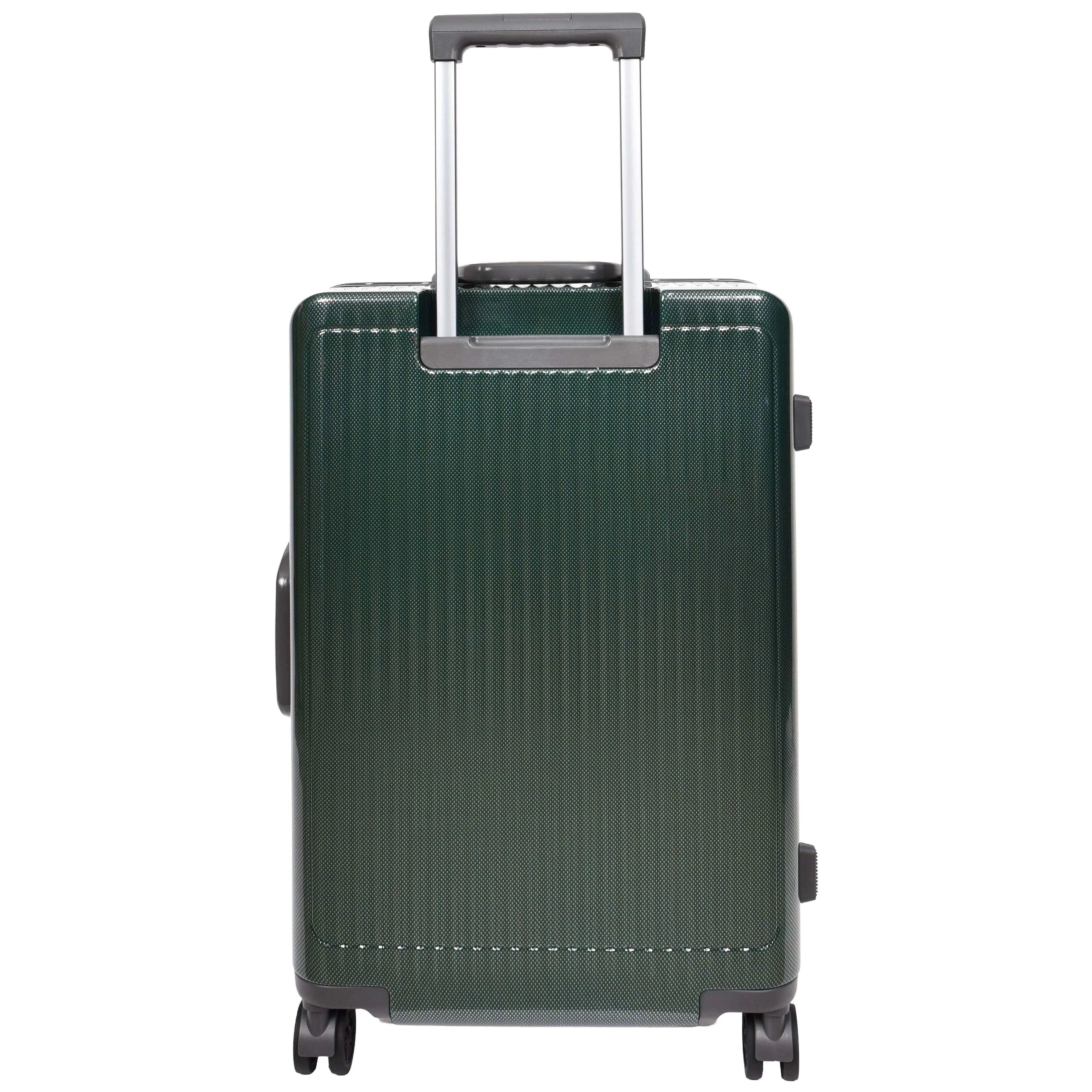 Hard side Spinner Luggage 8 Wheels Dual TSA Latch Metal Frame Suitcases Metatron Green