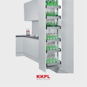 KKPL Koncept Kreation Premier Stainless Steel Tall Cabinet Larder Pull-out Rack Storage