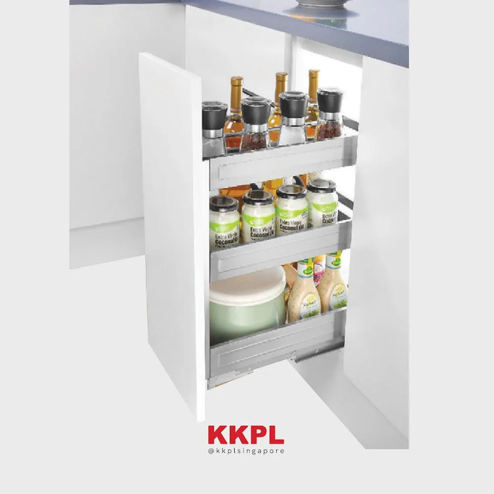 KKPL Koncept Kreation Under-Mount Narrow Pull Out Spice Basket