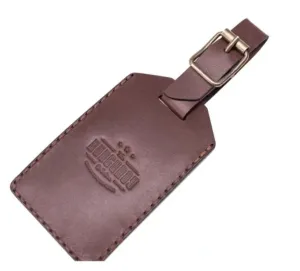 Leather luggage tag