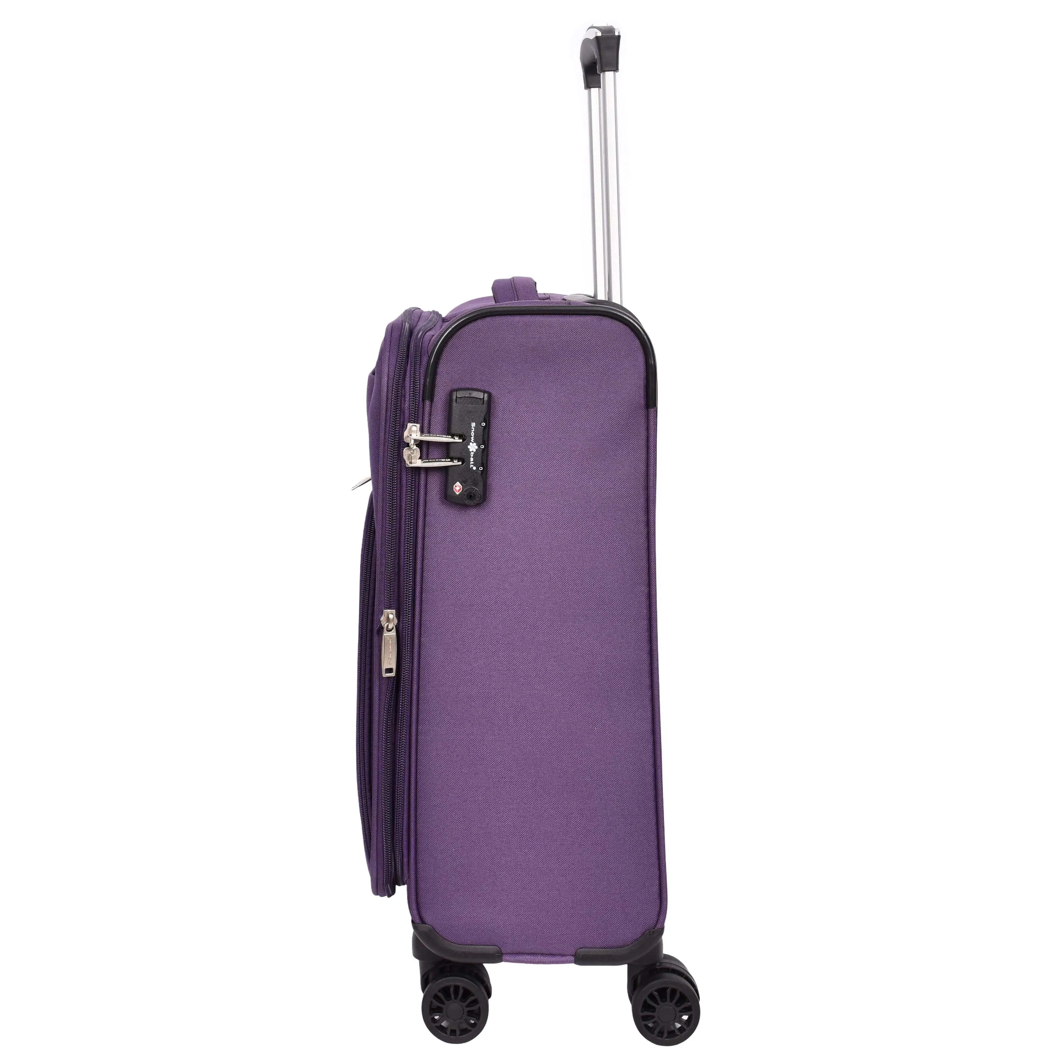 Lightweight Soft Suitcase 8 Wheel Expandable Luggage Pokeno Purple