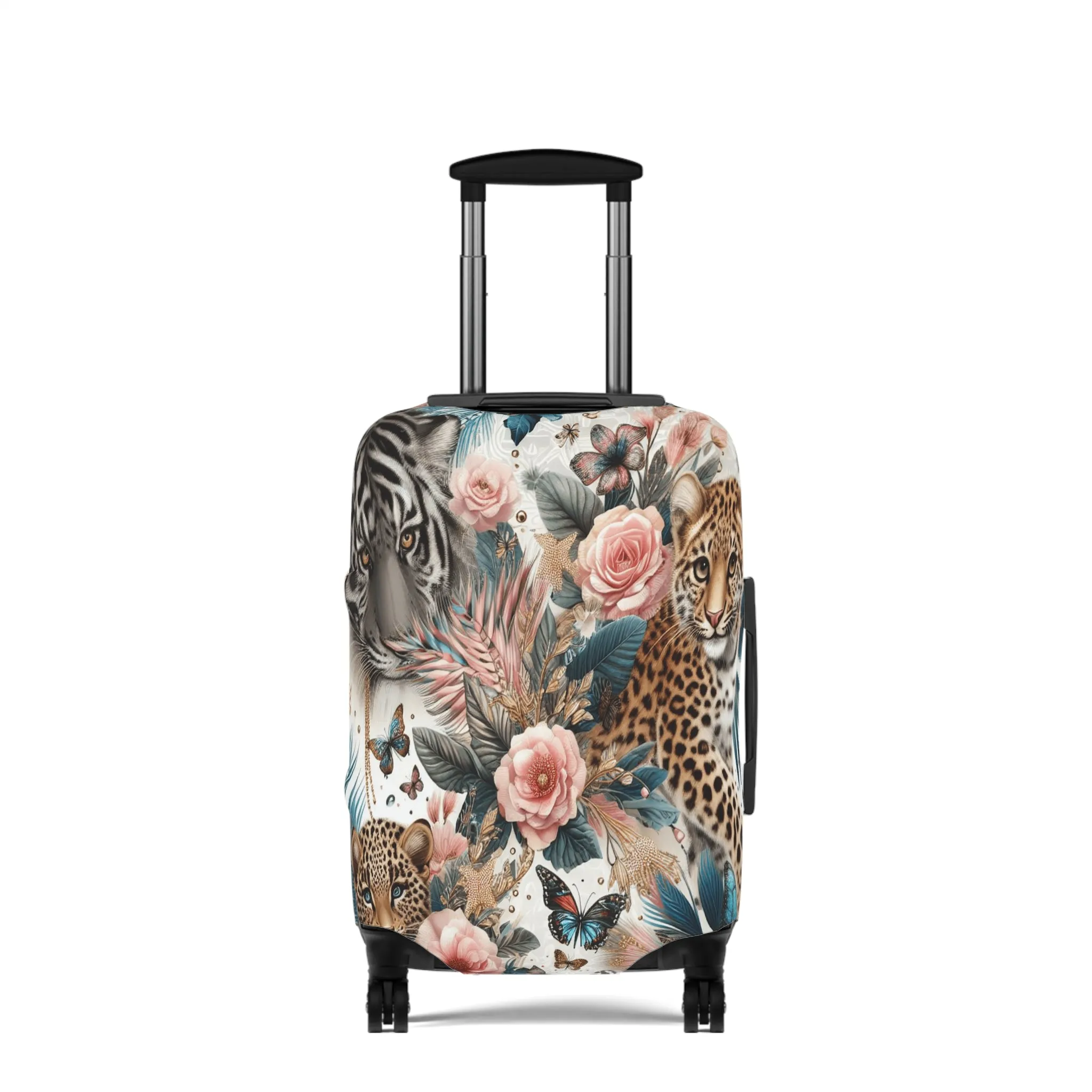 Luggage Cover, Floral Tiger and Leopards, awd-1438