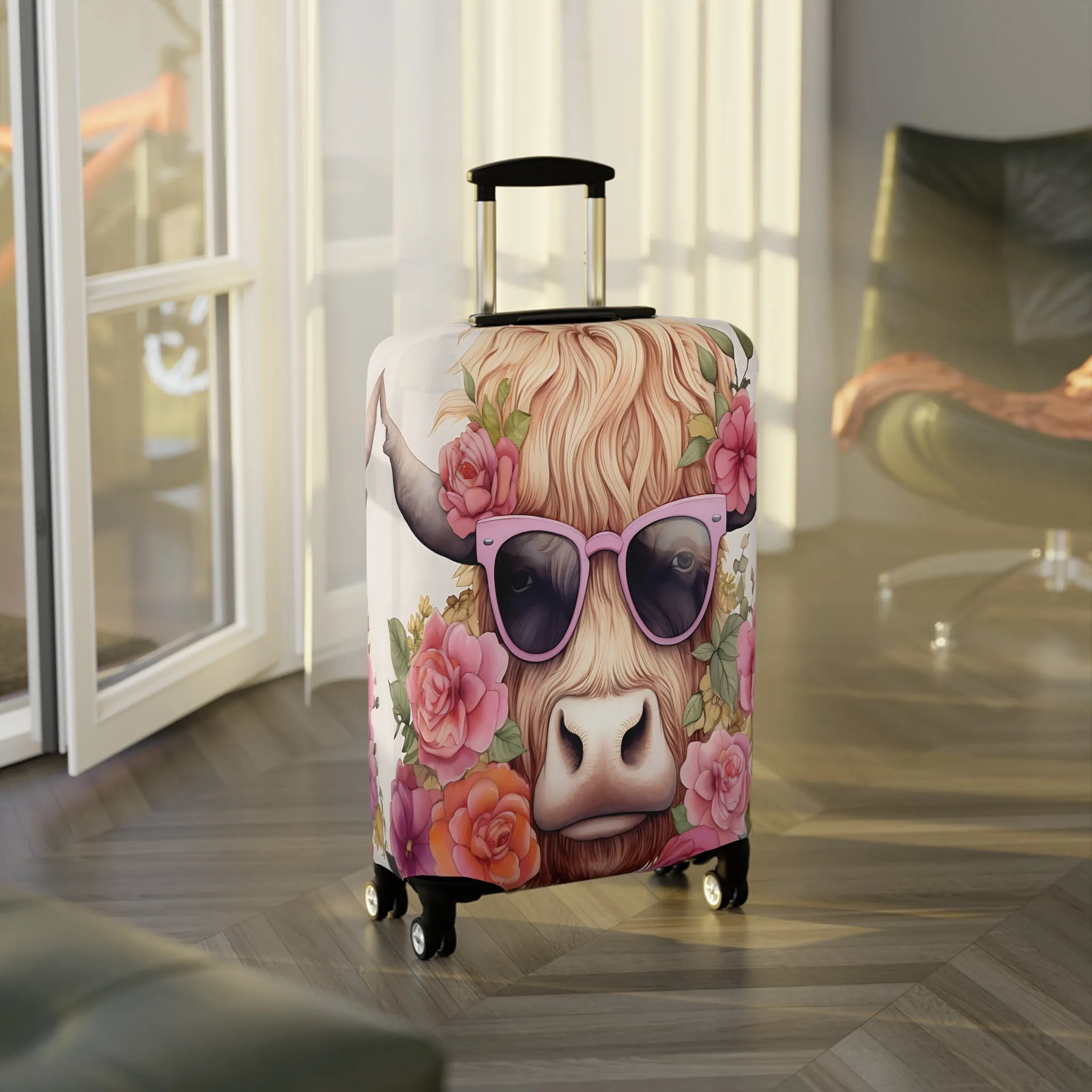 Luggage Cover, Highland Cow, awd-013