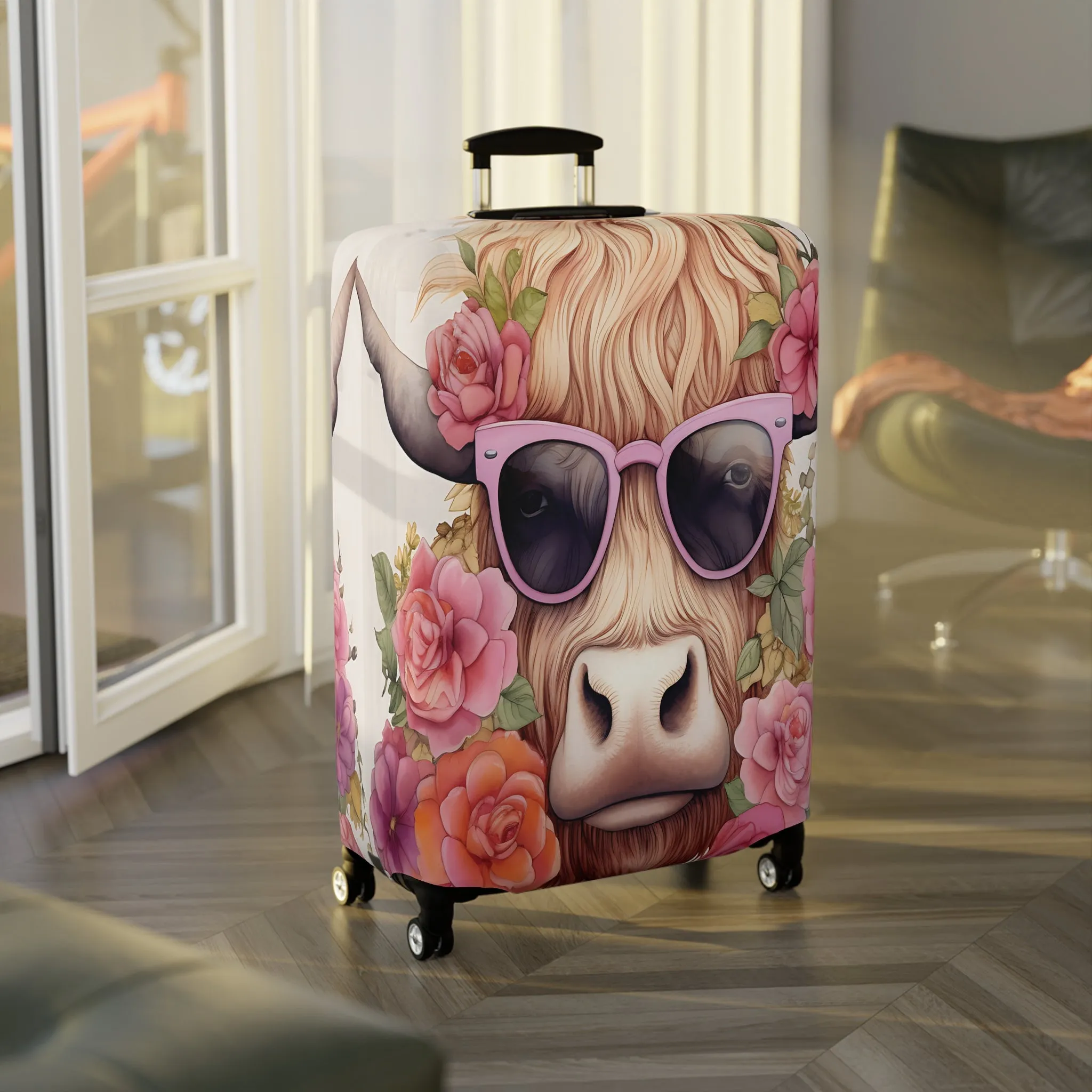 Luggage Cover, Highland Cow, awd-013