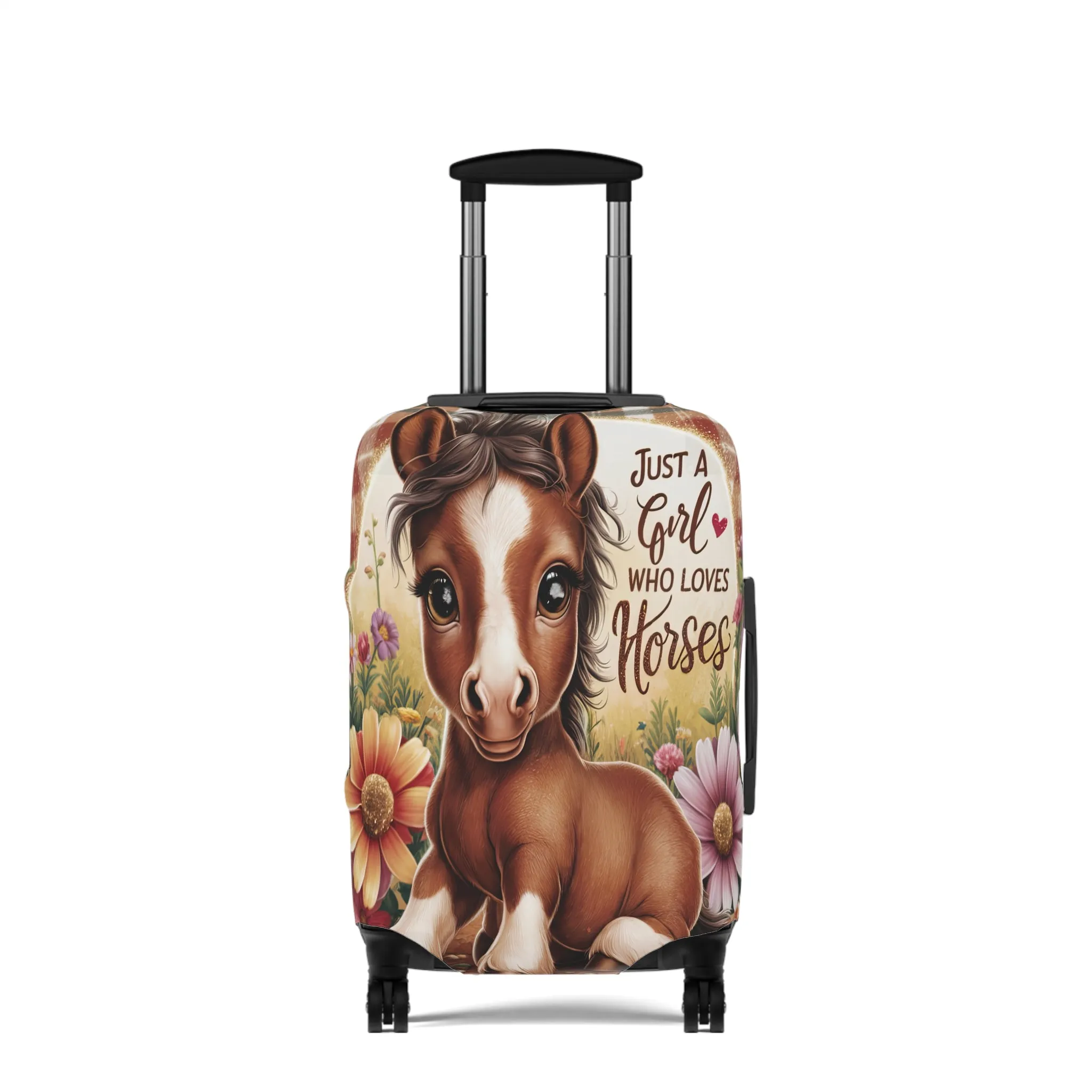 Luggage Cover, Just a Girl who Loves Horses, awd-3096