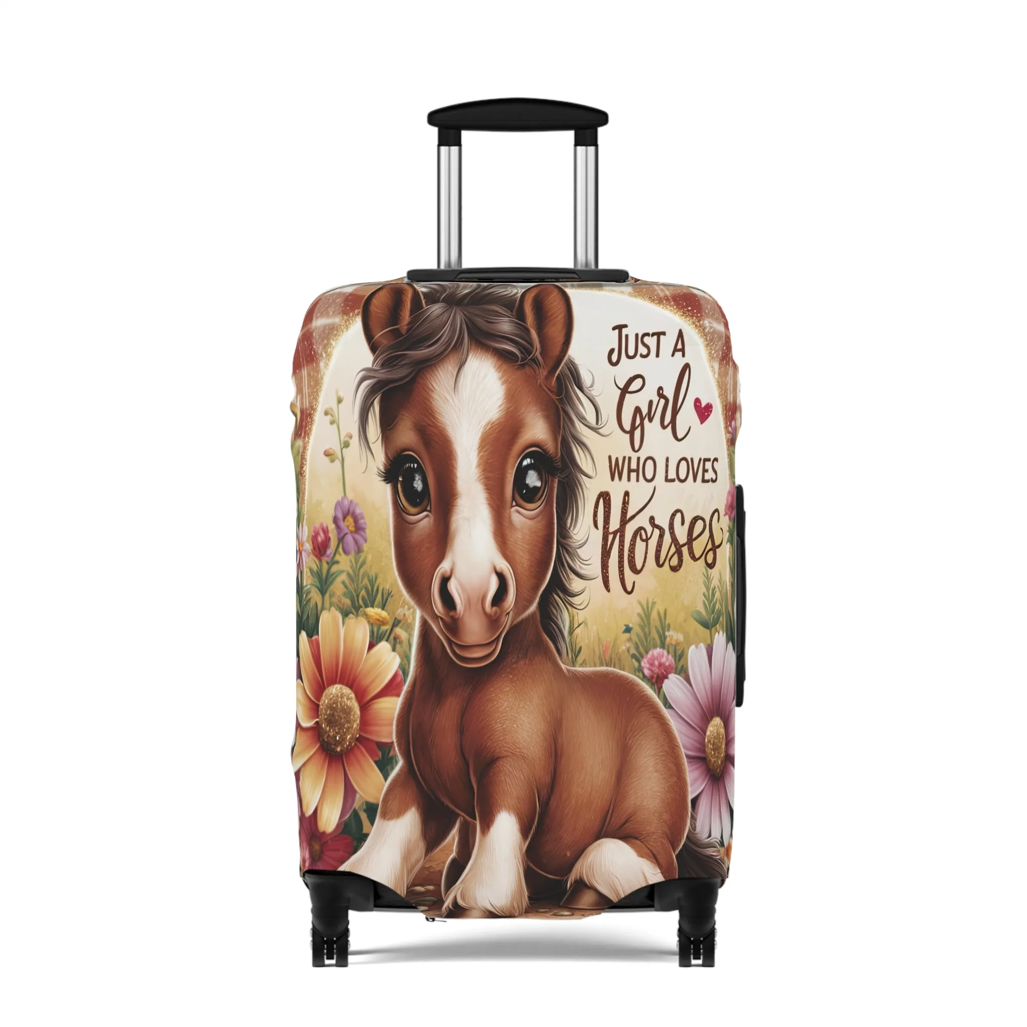 Luggage Cover, Just a Girl who Loves Horses, awd-3096