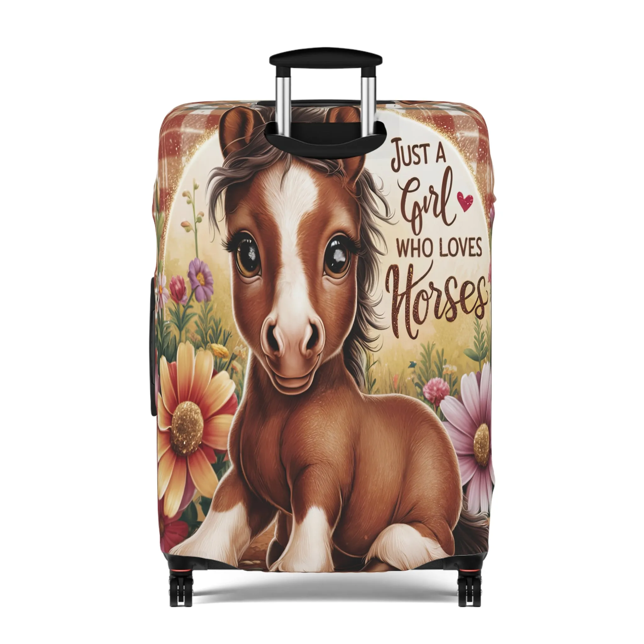 Luggage Cover, Just a Girl who Loves Horses, awd-3096