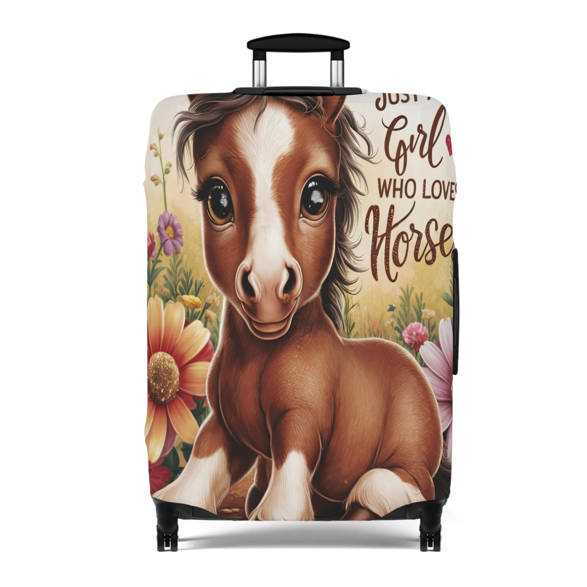 Luggage Cover, Just a Girl who Loves Horses, awd-3096