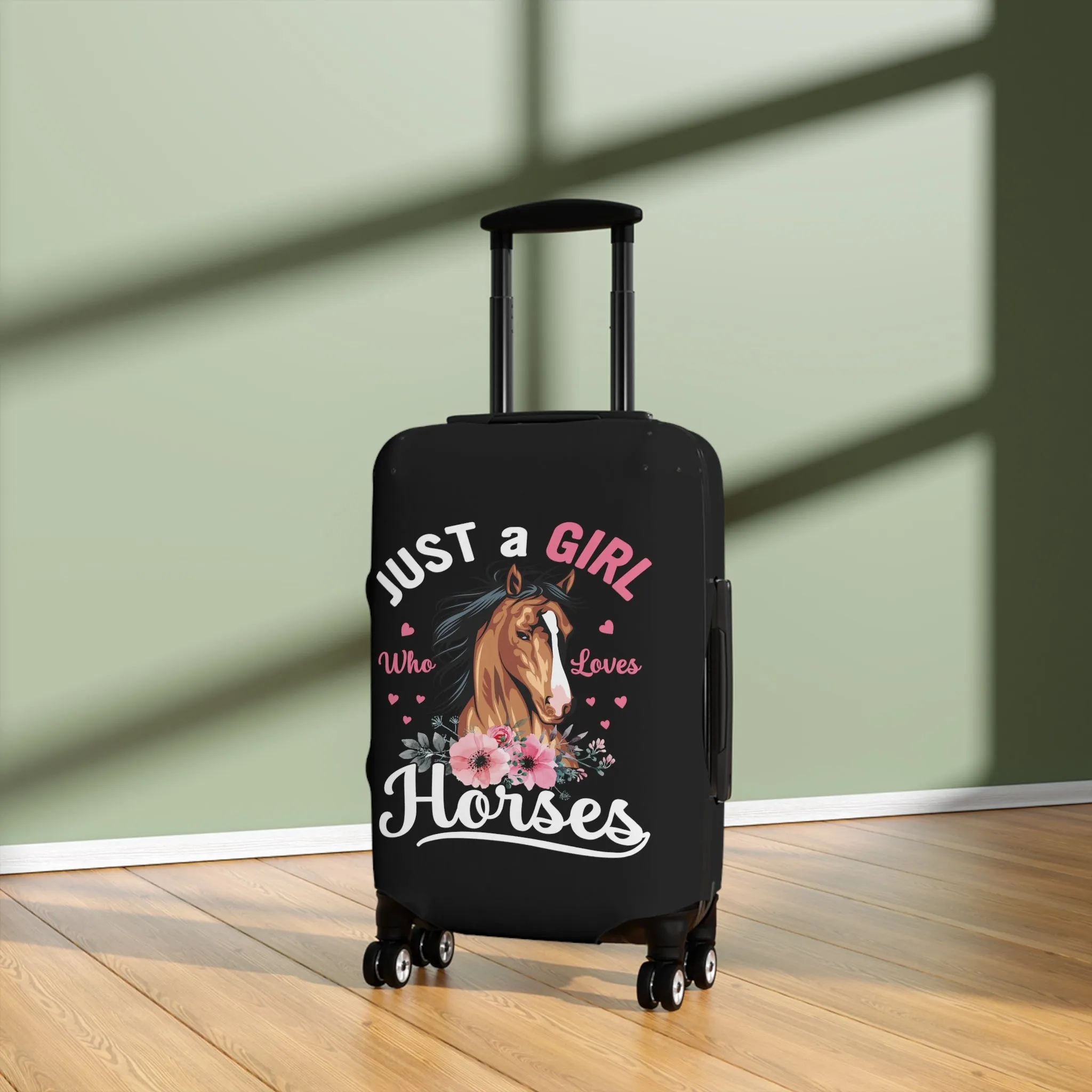 Luggage Cover, Just a Girl who Loves Horses, awd-4035