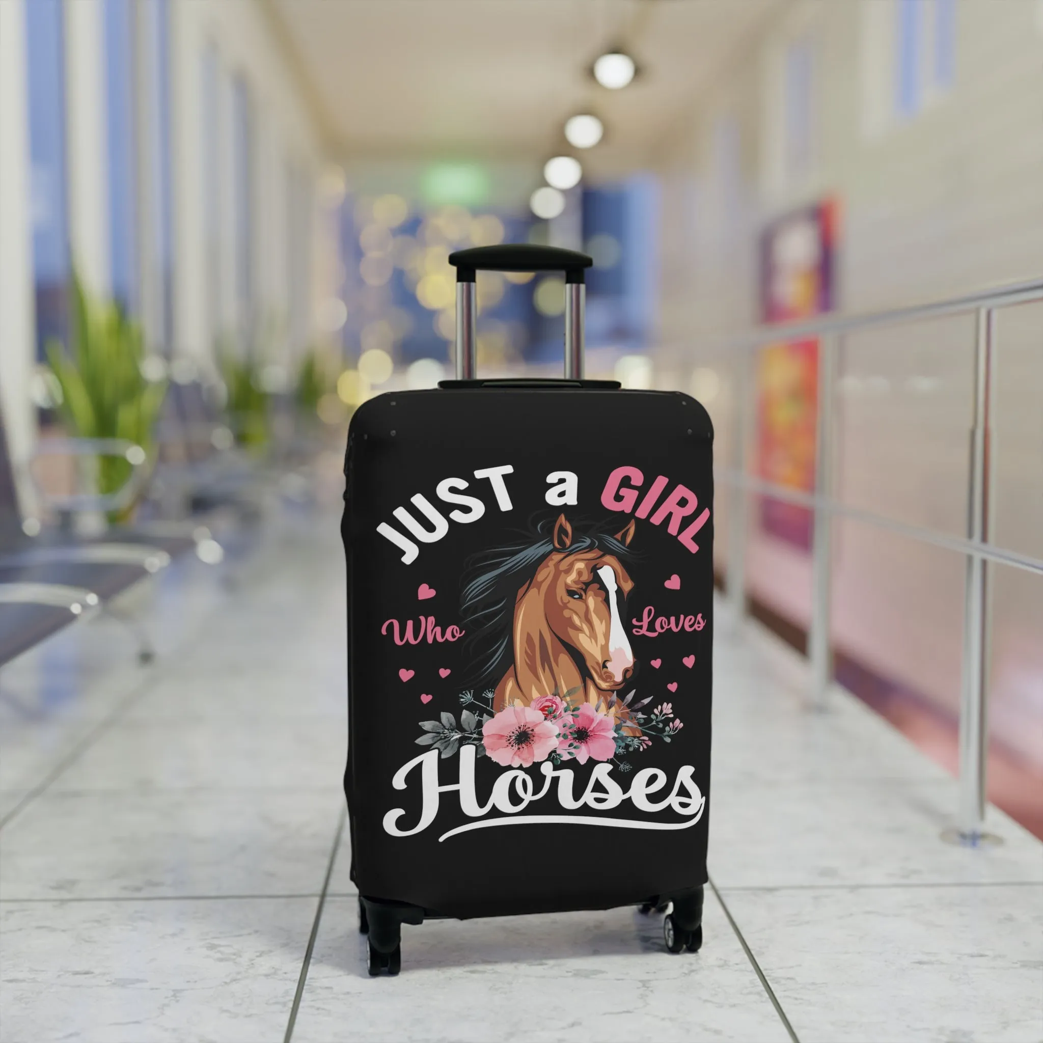 Luggage Cover, Just a Girl who Loves Horses, awd-4035