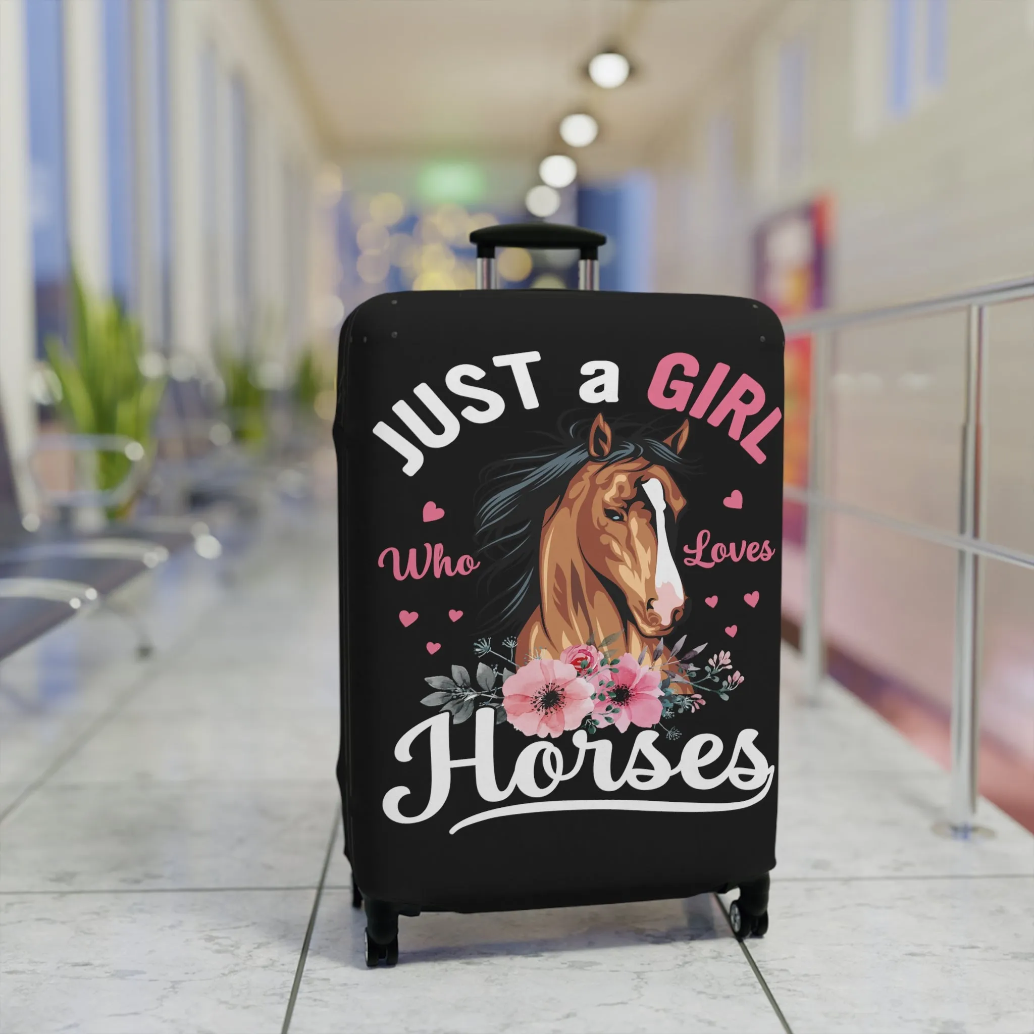 Luggage Cover, Just a Girl who Loves Horses, awd-4035