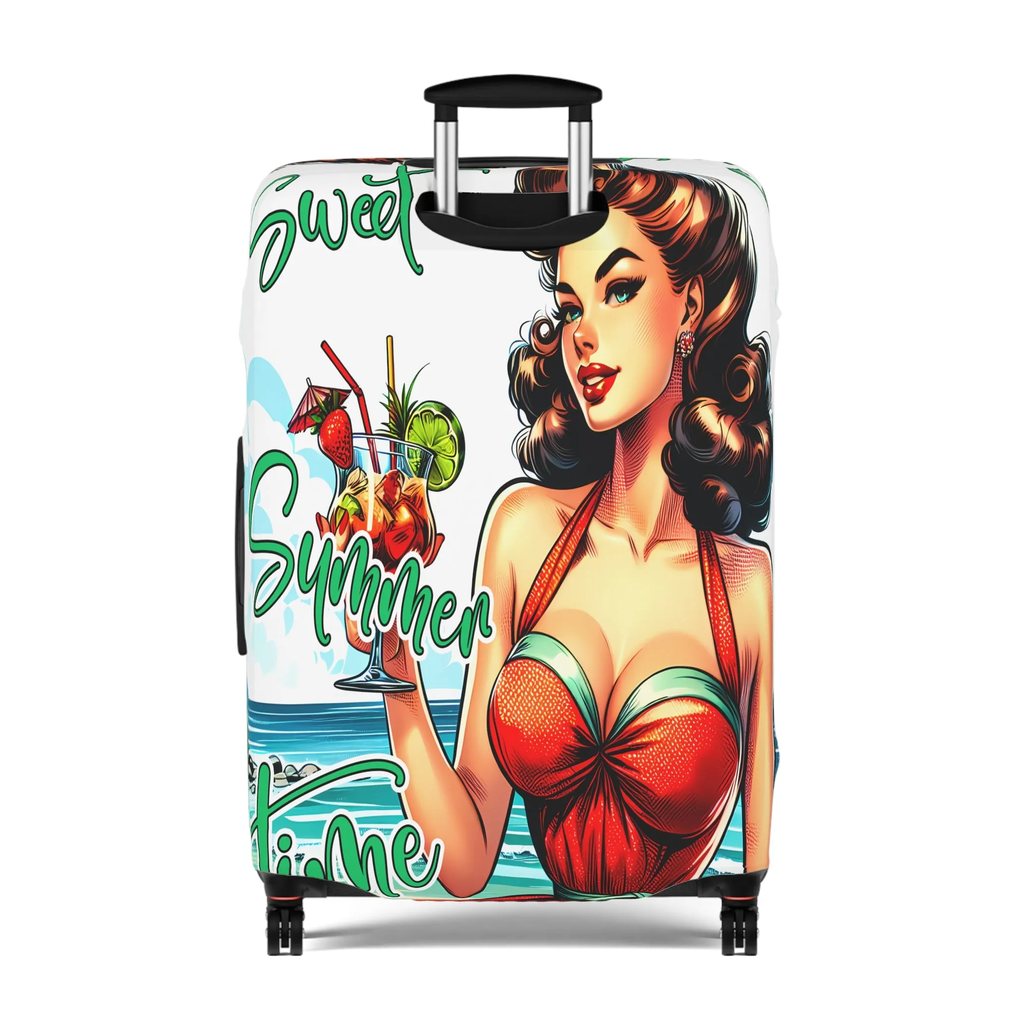 Luggage Cover, Retro Girl, Sweet Summer Time, awd-3006