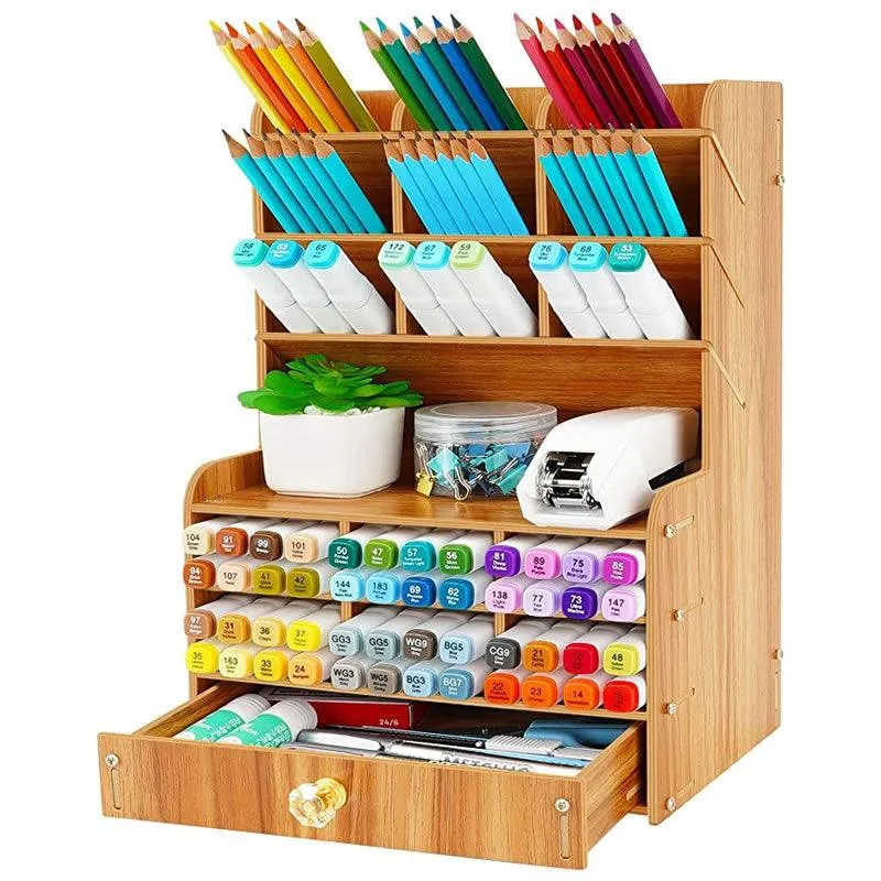 Multi-Functional DIY Wooden Desk Organizer GC-4