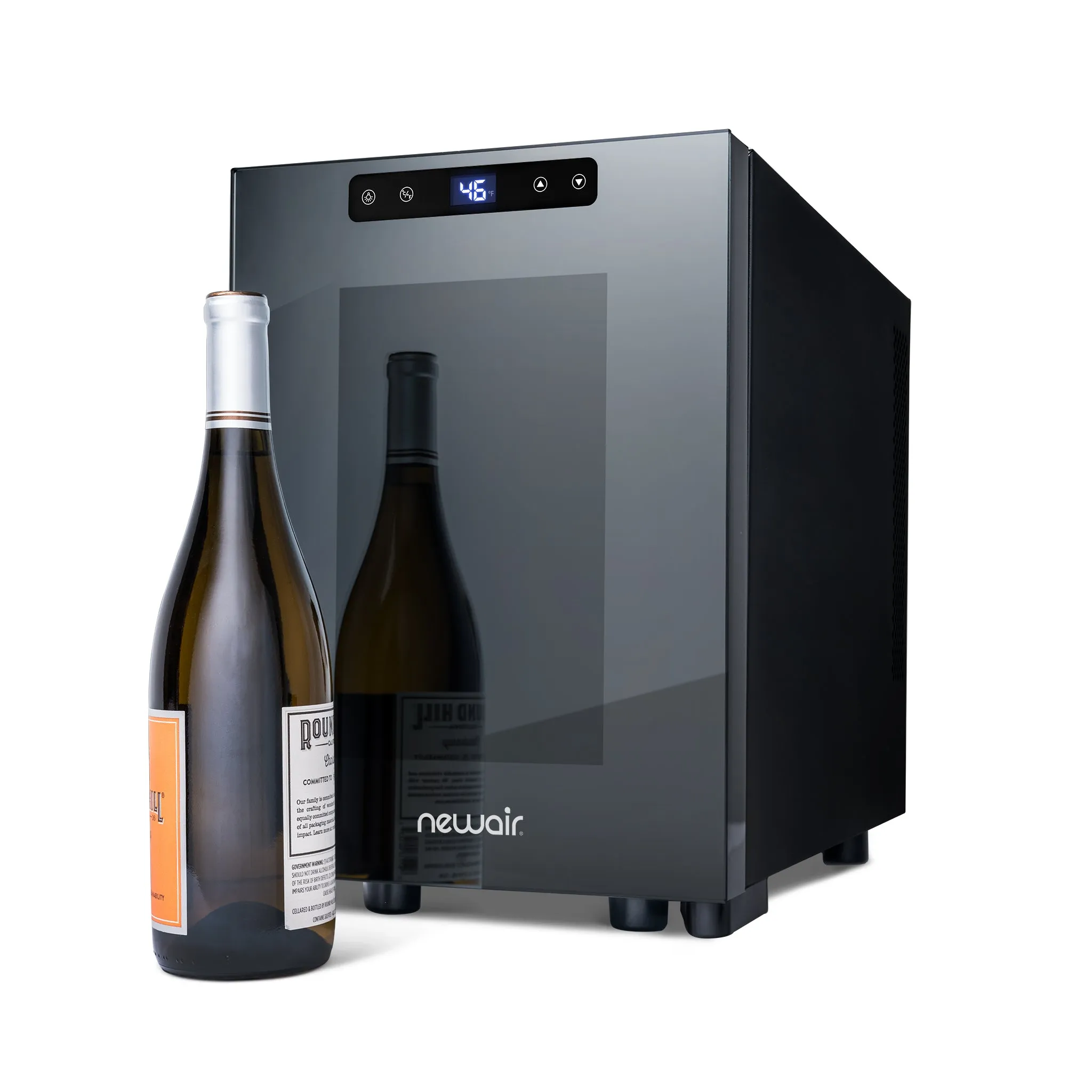 Newair® 6-Bottle 10.2" Black Freestanding Countertop Wine Fridge