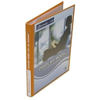 Polypropylene Display Book A4 - 20 Pockets With Front Pocket - Papaya