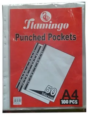 Punched Pockets A4 Size x100