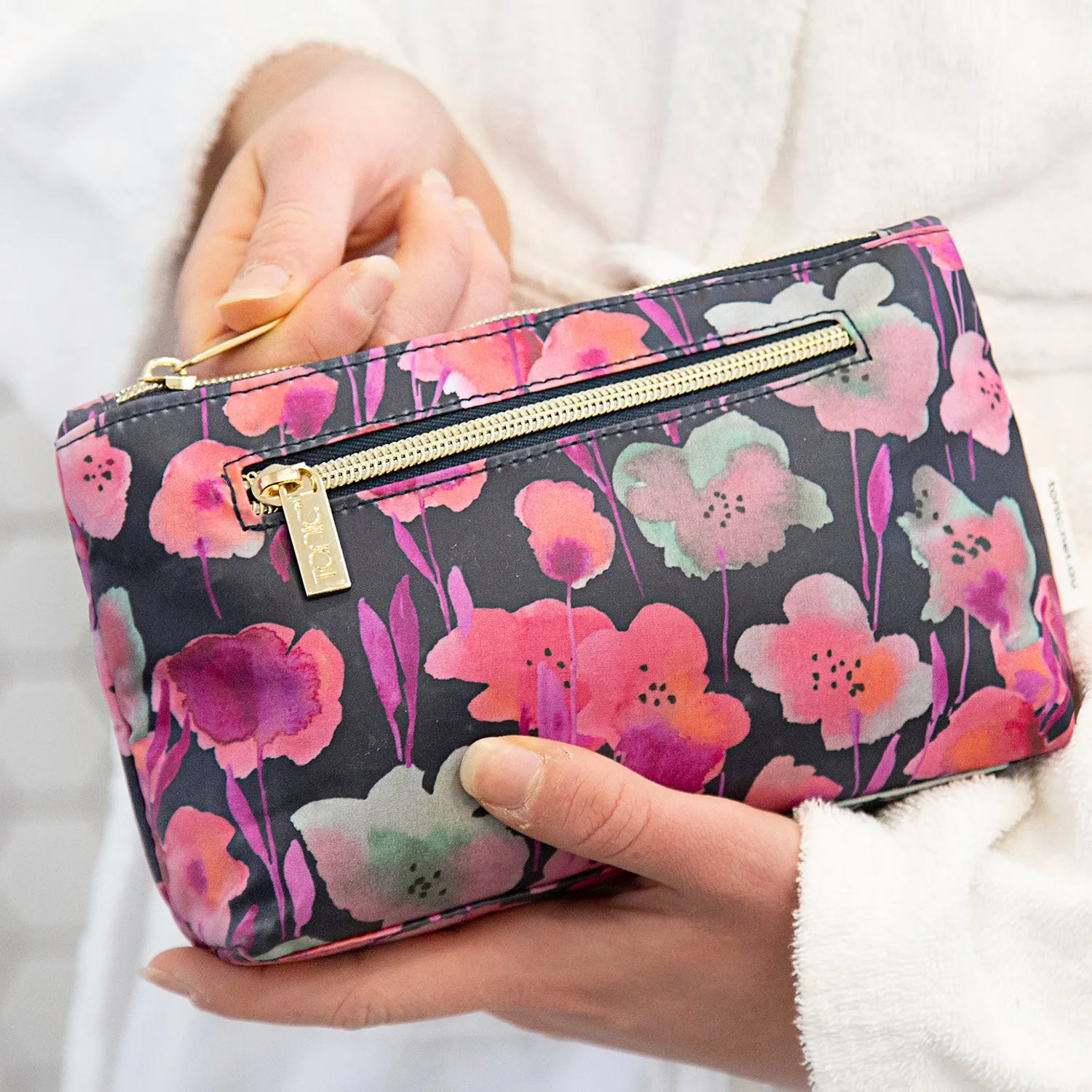 Small Cosmetic Bag - Midnight Meadow