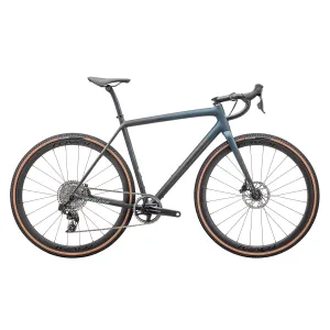 SPECIALIZED Crux Pro 2025 Gravel Bike Sram Force XPLR - Satin Carbon / Deep Lake Metallic / Smoke / White