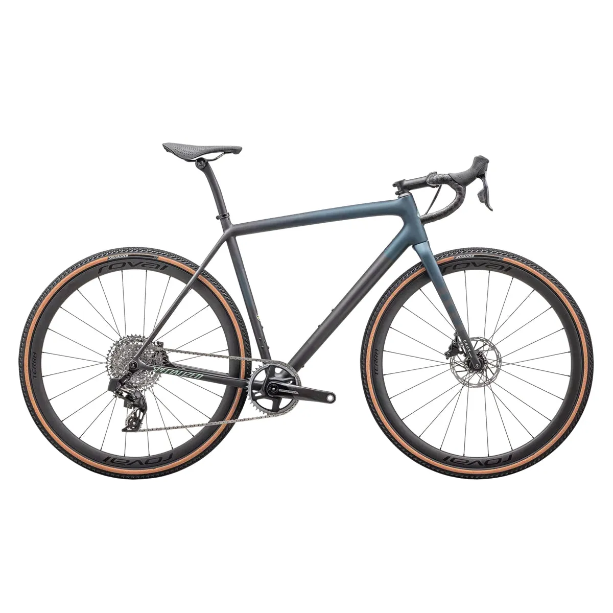 SPECIALIZED Crux Pro 2025 Gravel Bike Sram Force XPLR - Satin Carbon / Deep Lake Metallic / Smoke / White