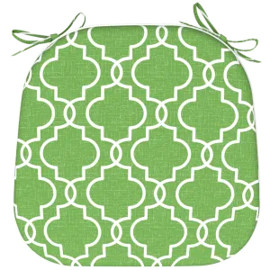 Tahiti Luscious Lime Rounded Chair Pad - 40x42x5cm