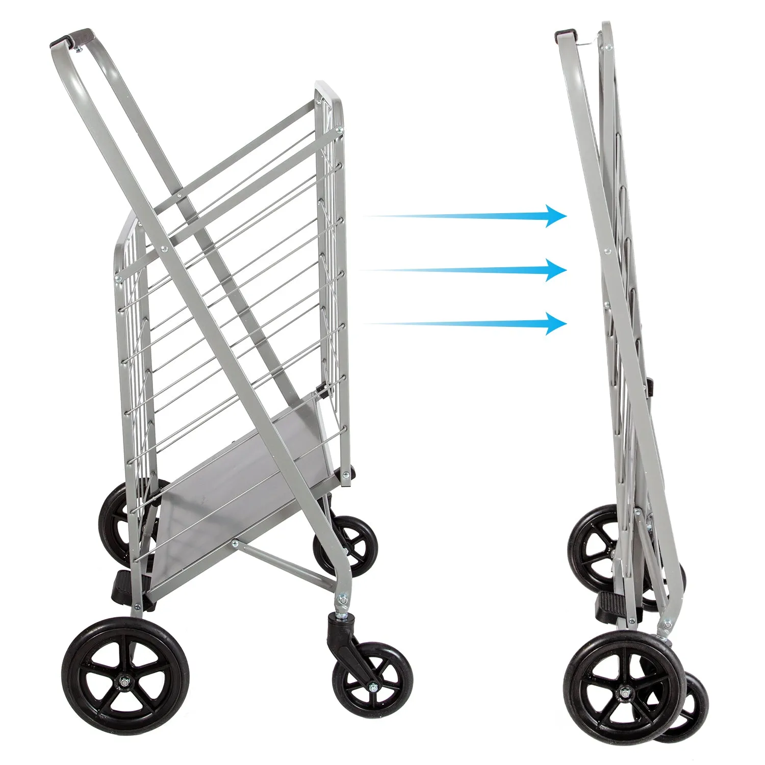 The Instant Cart - Jumbo Foldable Cart With Large Wheels. Comes With Cart Bag. Indoor Or Outdoor Cart