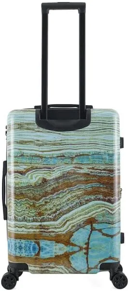 TUCCI Emerald Marble Carry on Hardside Suitcase