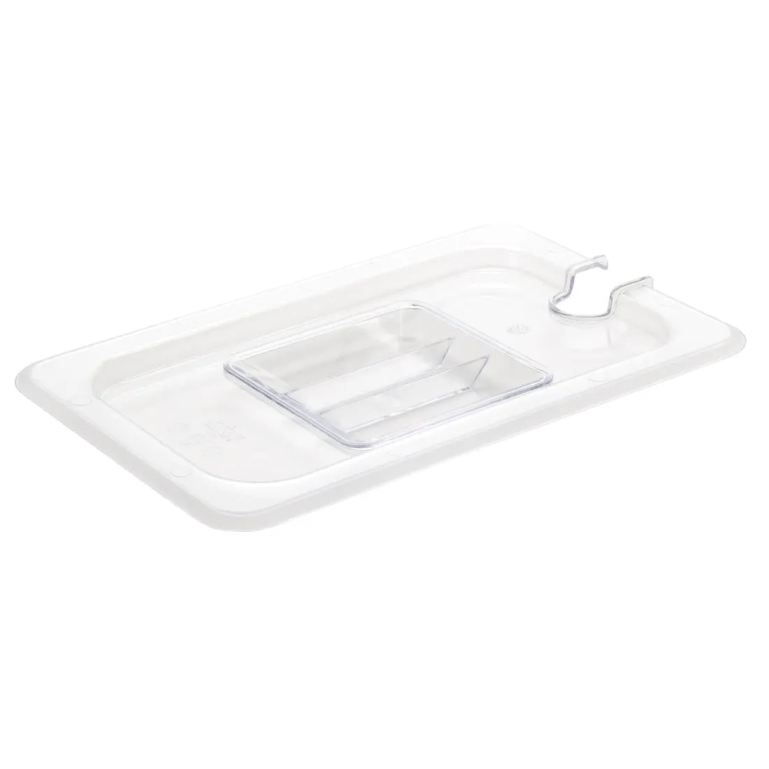 U253 Vogue Polycarbonate 1/4 Gastronorm Lid Notched