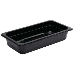 U462 Vogue Polycarbonate 1/3 Gastronorm Container 65mm Black