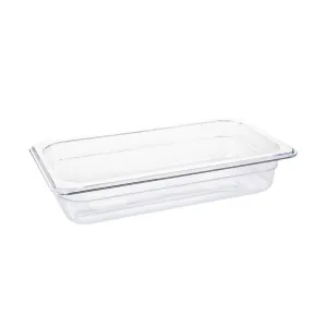 Vogue Polycarbonate 1/3 Gastronorm Container 65mm Clear