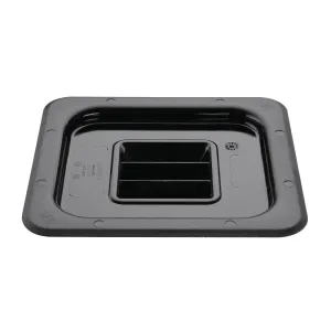 Vogue Polycarbonate 1/6 Gastronorm Lid Black - U478