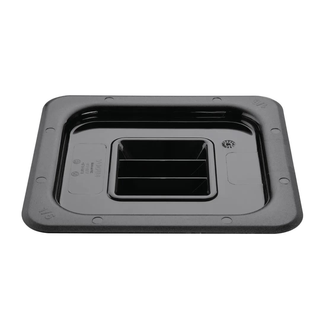 Vogue Polycarbonate 1/6 Gastronorm Lid Black - U478