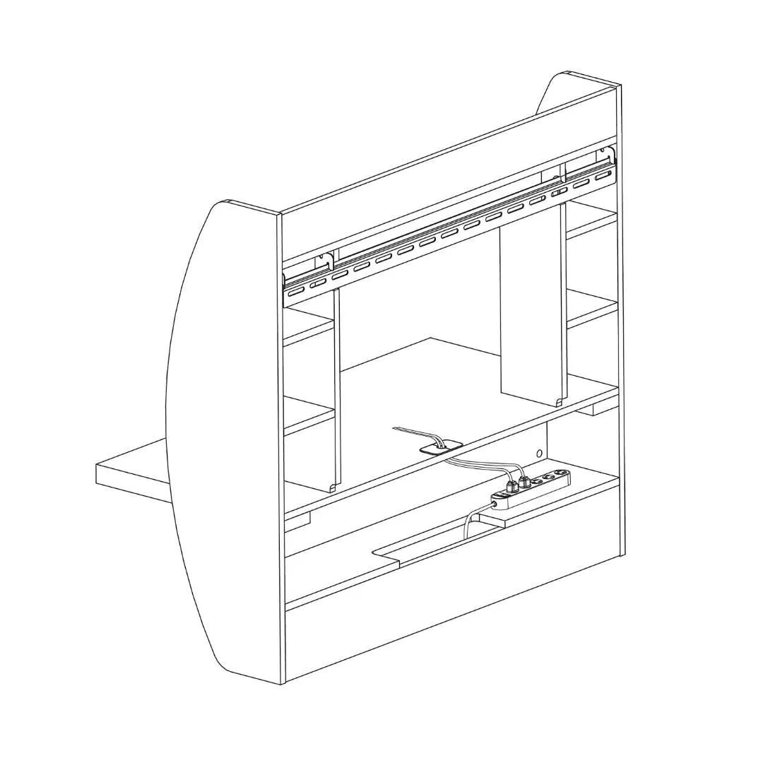 Wall Mount Space Saving Modern Laptop Computer Desk in Espresso