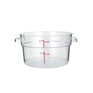 Winco PCRC-2 2 Quart Clear Round Food Container